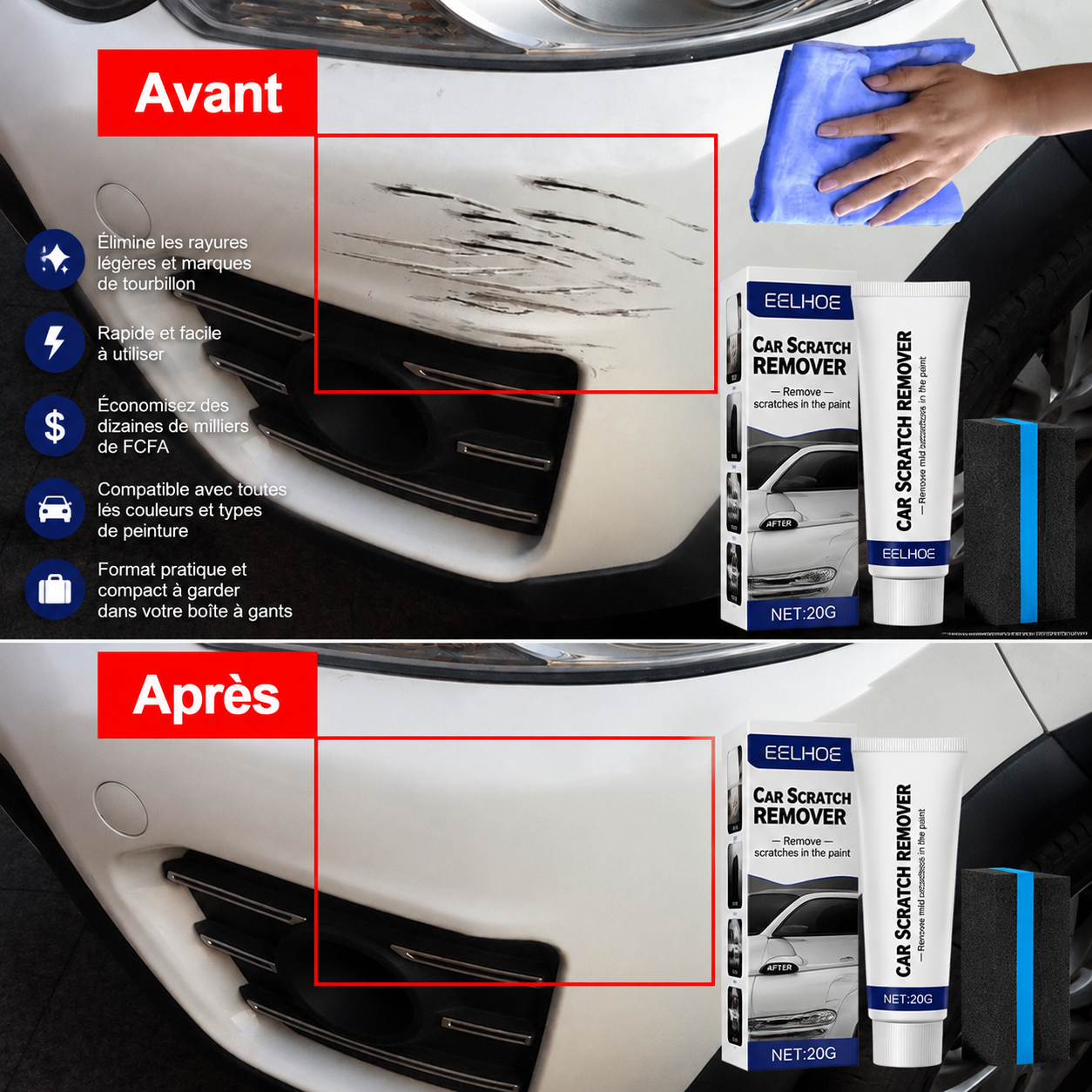 ScratchFix Pro™ Dites adieu aux rayures sans passer par le carrossier